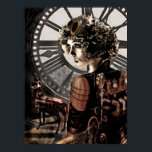 steampunk clocktower ポスター<br><div class="desc">Our heroine searches a London clocktower for clues before she and her robot dog jet off to Tibet to rescue a baby dragon from the evil villians in this steampunk fantasy</div>