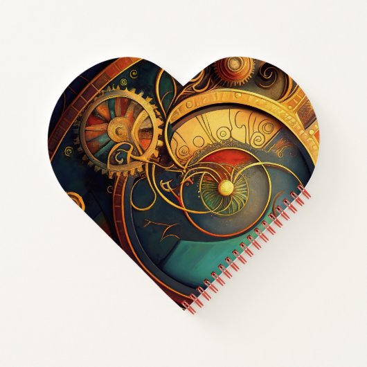 Steampunk Clockwork Abstract Design ノートブック (裏面)