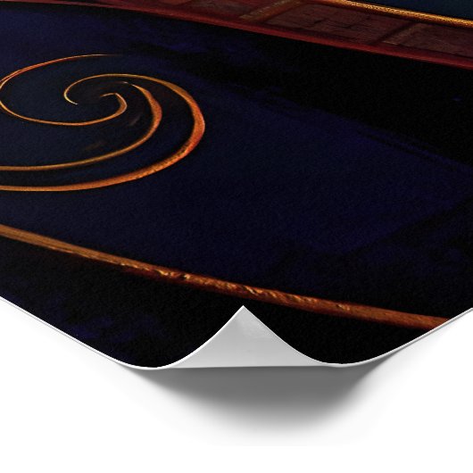 Steampunk Clockwork Abstract Design ポスター (角)