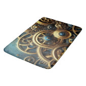 Steampunk Clockwork Gold and Teal バスマット (アングル)