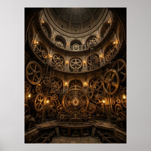 Steampunk Clockwork Machine Hall ポスター (正面)