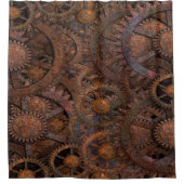 Steampunk Cogsホイールシャワーカーテン シャワーカーテン (正面)