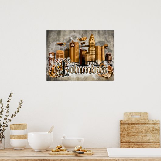 Steampunk Columbusポスター ポスター (キッチン)