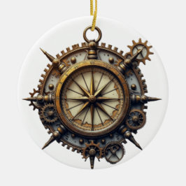 Steampunk Compass セラミックオーナメント