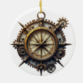Steampunk Compass セラミックオーナメント (裏面)