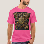 Steampunk Crypto Empire - Bitcoin Gearwork Art Tシャツ (正面)