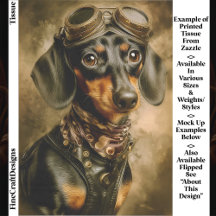 Steampunk Dachshund Dog Aviator EP7R Decoupage