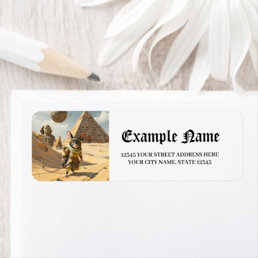 Steampunk Desert Explorer Mouse  ラベル (インサイチュ)