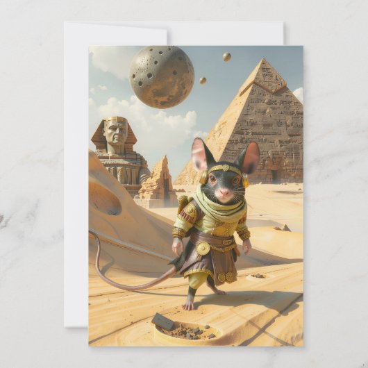 Steampunk Desert Explorer Mouse 招待状 (裏面)