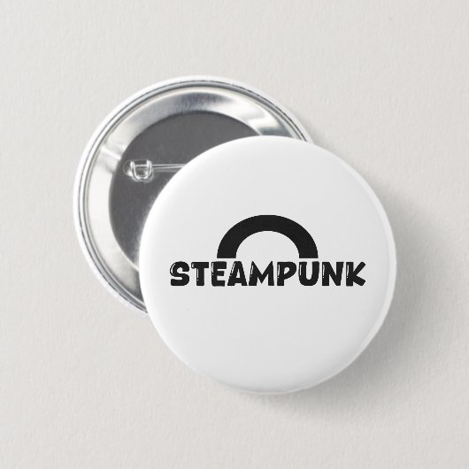 Steampunk Design – Minimalist Button 缶バッジ (正面&裏面)