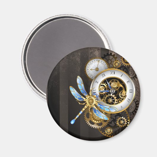 Steampunk Dials with Dragonfly マグネット (正面/裏面)