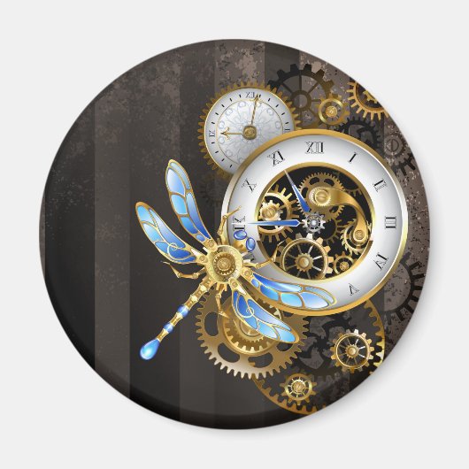 Steampunk Dials with Dragonfly マグネット (正面)