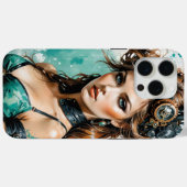 Steampunk Diva ⚙️ Style Rétro-Futuriste Case-Mate iPhoneケース (裏面 (横))