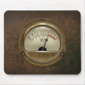 Steampunk DJの音響技師VUのメートルのマウスマット マウスパッド (正面)