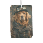 Steampunk Dog Funny Gift Air Freshener カーエアーフレッシュナー (裏面)