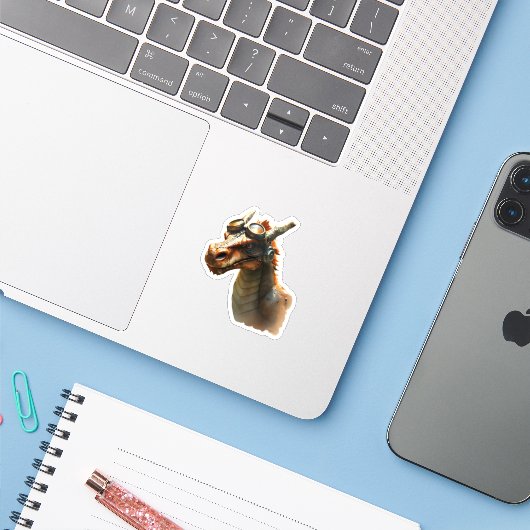 Steampunk Dragon シール (ノートパソコンとiPhone)