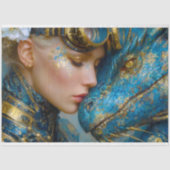 Steampunk Dragon Fantasy Art Decoupage Design 薄葉紙 (正面)