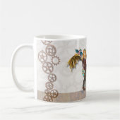 Steampunk Dragon Girl Fantasy Art  コーヒーマグカップ (左)