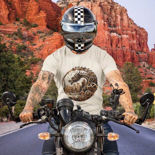 Steampunk Dragon Over San Francisco 2024 Tシャツ