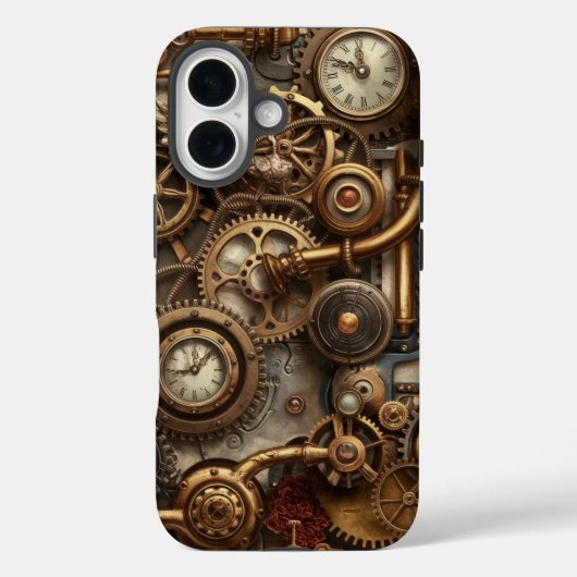 Steampunk Dreams:ギアとタイムピースの融合 Case-Mate iPhoneケース (裏面)
