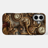 Steampunk Dreams:ギアとタイムピースの融合 Case-Mate iPhoneケース (裏面 (横))