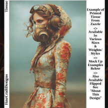 Steampunk Dystopian Woman In Mask EK4L Decoupage
