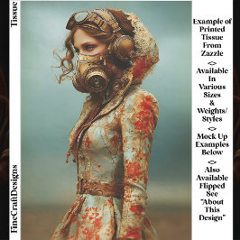 Steampunk Dystopian Woman In Mask EK4L Decoupage 薄葉紙