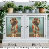 Steampunk Dystopian Woman In Mask EK4L Decoupage 薄葉紙
