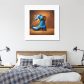 Steampunk Elephant Boot canvas print キャンバスプリント (インサイチュ (寝室))