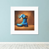 Steampunk Elephant Boot canvas print キャンバスプリント (インサイチュ (ウッドフロア))