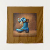 Steampunk Elephant Boot tapestry タペストリー (正面)