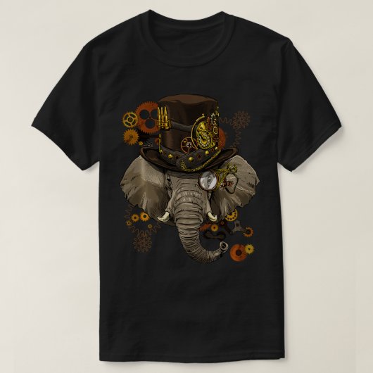 Steampunk Elephant Steampunk Elephant Lovers For W Tシャツ (デザイン正面)