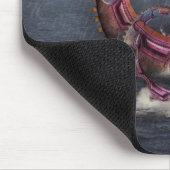 Steampunk - Enteroctopusのmagnificusのroboticus マウスパッド (コーナー)