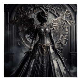 Steampunk Fantasy Darkness Demon Fashion  ポスター