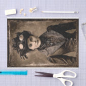 Steampunk Fantasy Woman Photo Styl DX4L Decoupage 薄葉紙 (クラフト)
