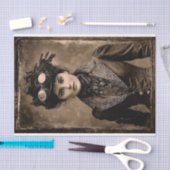 Steampunk Fantasy Woman Photo Styl DX4R Decoupage 薄葉紙 (クラフト)
