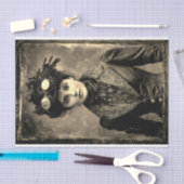 Steampunk Fantasy Woman Photo Styl DX4RF Decoupage 薄葉紙 (クラフト)