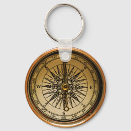 Steampunk Faux Compass Design Keychain キーホルダー