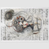 Steampunk Female N4デカップスケッチスケッチ 薄葉紙 (正面)