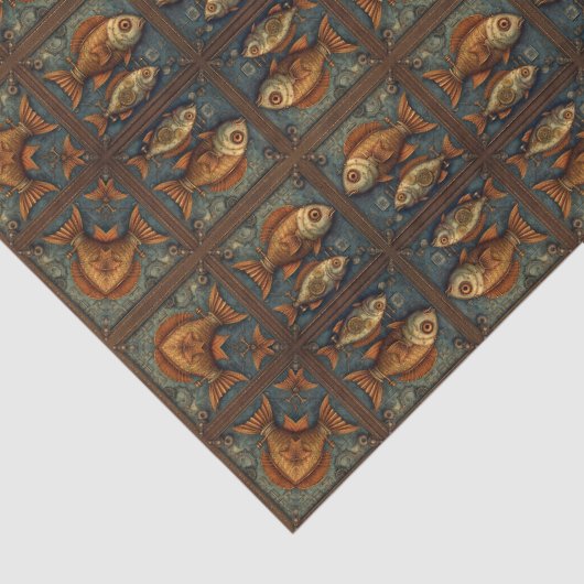 Steampunk Fishes Decompage 3 of 3 薄葉紙 (詳細)