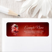 Steampunk Flamingo – Fantasy Digital Artwork  ラベル (インサイチュ)