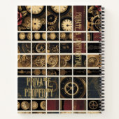 Steampunk Floral Gears Writing Journal ノートブック (裏面)