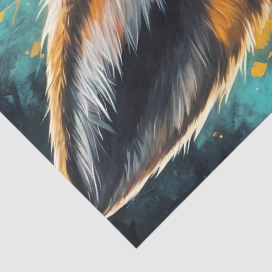 Steampunk Fox Portrait Decoupage 薄葉紙 (詳細)