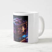 Steampunk Fractal Reflective Music Box ジャンボコーヒーマグカップ (正面右)