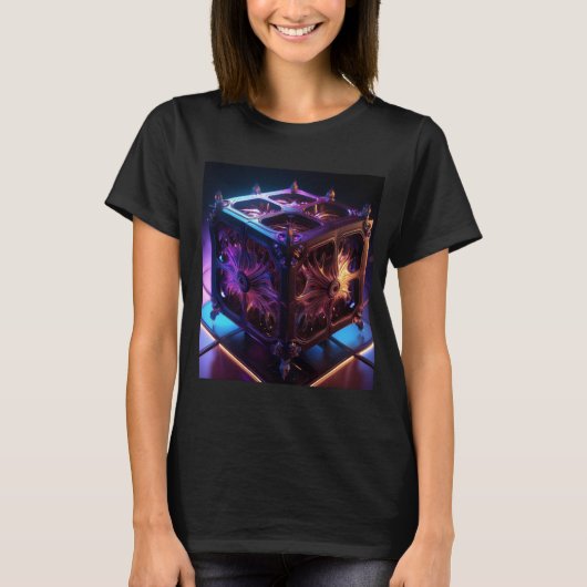 Steampunk Fractal Reflective Music Box Tシャツ (正面)