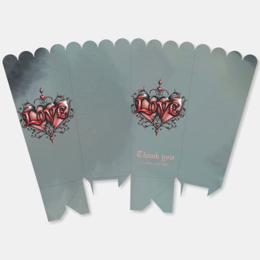 Steampunk Frame with Red Roses and Gears フェイバーボックス (見開き)