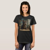 Steampunk Frenchie (エディション1) - レディースTシャツ Tシャツ (正面フル)