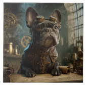 Steampunk Frenchie (Edition 1) - Ceramic Tile タイル (正面)
