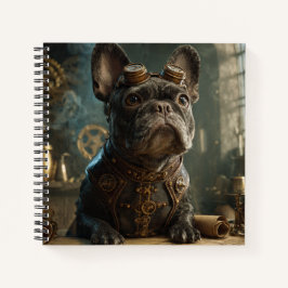 Steampunk Frenchie (Edition 1) - Spiral Notebook ノートブック