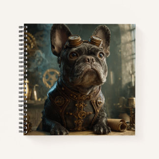 Steampunk Frenchie (Edition 1) - Spiral Notebook ノートブック